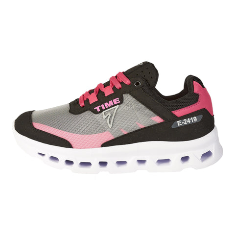 Tenis para Dama TIME 2419-3 Comodidad y Estilo en Rosa y Negro