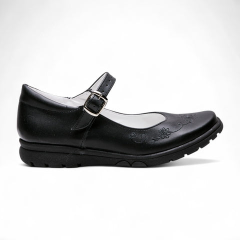 Zapato Escolar Para Dama Color Negro Estilo 0480