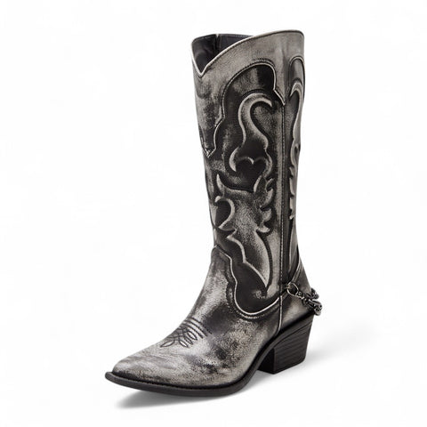 Bota Alta Vaquera Para Dama Estilo 8028