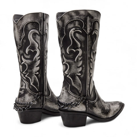 Bota Alta Vaquera Para Dama Estilo 8028