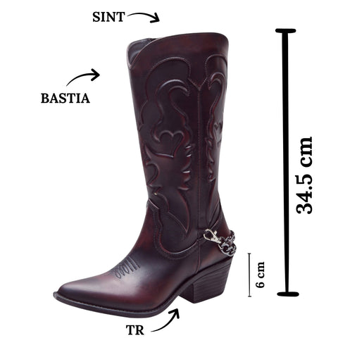 Bota Alta Vaquera Para Dama Estilo 8028
