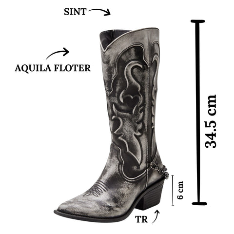Bota Alta Vaquera Para Dama Estilo 8028