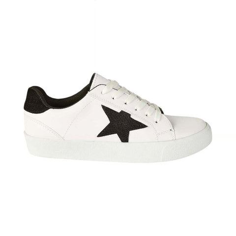 Tenis de Dama Modelo S7000 con Estrella Negra - Estilo y Comodidad en Cada Paso
