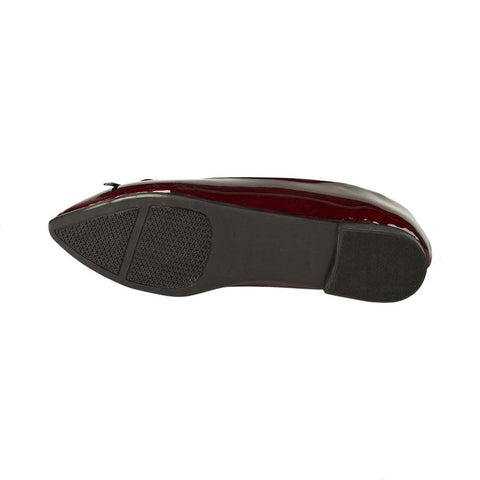 Balerina Casual para Dama Color Vino Charol Modelo VRM-501 - Elegancia y Confort