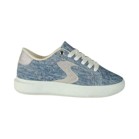 Teni Casual de Mujer Modelo 0054 con Diseño de Mezclilla y Detalles Brillante