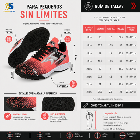 TENIS FUTBOL NIÑO GS 0090
