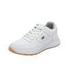 Tenis Casual para Dama Modelo 0043 en Blanco y Gris con Detalles en Goma