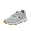 Tenis Casual para Dama Modelo 0043 en Blanco y Gris con Detalles en Goma
