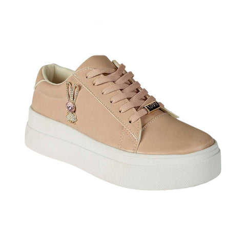 Tenis Rosas de Plataforma con Encanto de Conejito - Modelo 0445