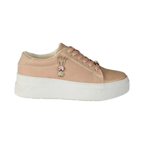 Tenis Rosas de Plataforma con Encanto de Conejito - Modelo 0445