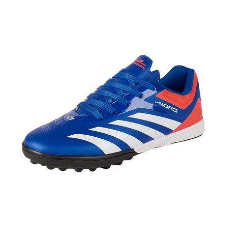 Tenis de Fútbol para Caballero Modelo 0515 en Color Azul con Detalles en Blanco y Rojo, Diseño Deportivo y Tracción Superior