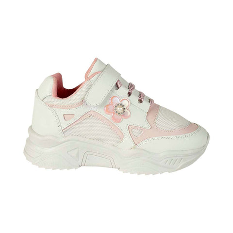 Tenis de Niña Modelo 0625: Comodidad y Estilo en Rosa y Blanco