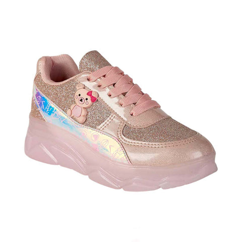 Tenis de Ensueño para Niñas - Modelo 1014 con Osito y Brillos