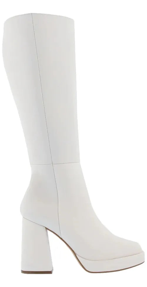 Bota Latte Alta Con Tacón Para Mujer Bella Shoes 25505 O-i