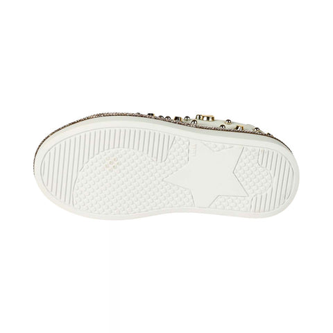 Tenis de Niña Modelo 1361 con Detalles Dorados y Brillantes