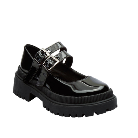 Zapato Escolar para Niña Modelo 1516 con Hebillas y Plataforma Antideslizante