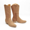 Botas Vaqueras Nobuck En Color Tan Para Mujer 1845 O-i