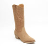 Botas Vaqueras Nobuck En Color Tan Para Mujer 1845 O-i