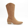 Botas Vaqueras Nobuck En Color Tan Para Mujer 1845 O-i