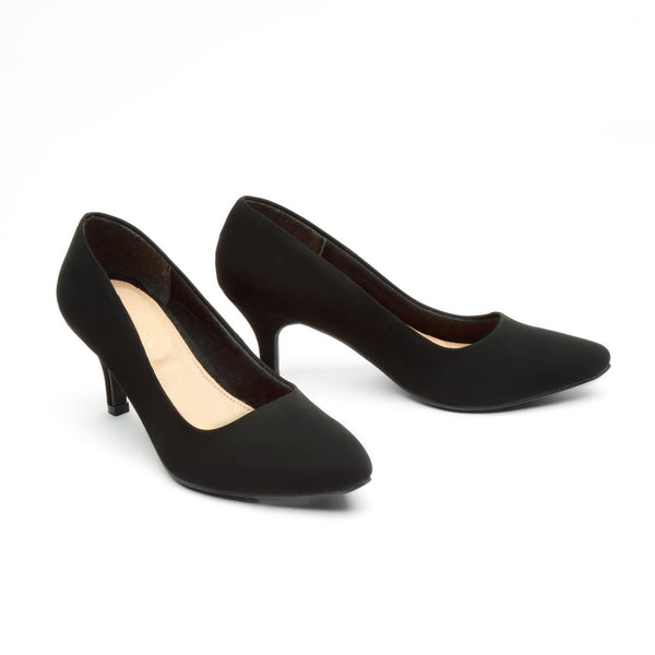 Zapatillas De Vestir Color Negro Nobuck Para Mujer 22901 O-i