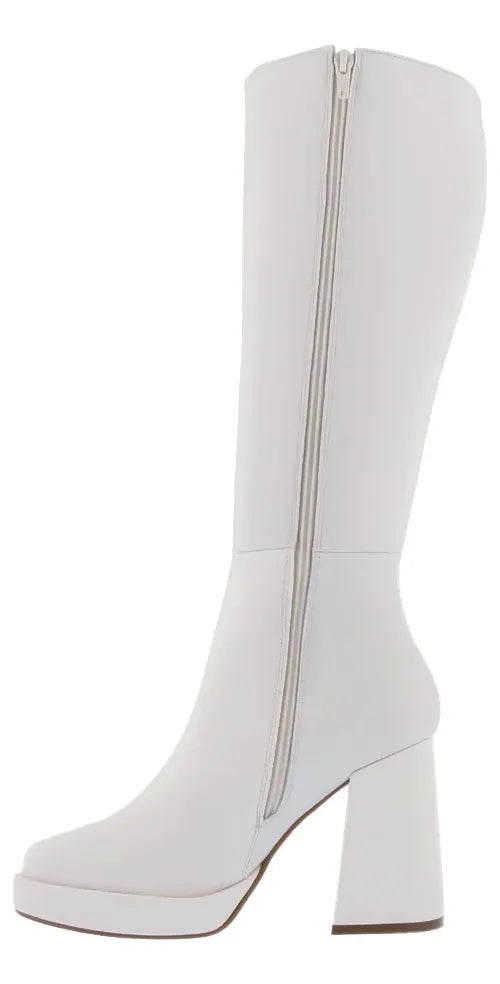 Bota Latte Alta Con Tacón Para Mujer Bella Shoes 25505 O-i