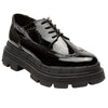 Zapato Casual color negro Con Plataforma Y Agujetas Para Mujer 0265 O-i