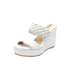 Huarache blanco con plataforma para mujer 0803-2762