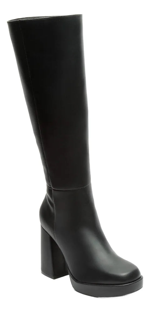 Bota Latte Alta Con Tacón Para Mujer Bella Shoes 25505