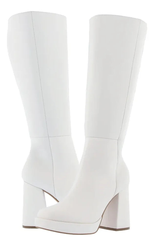 Bota Latte Alta Con Tacón Para Mujer Bella Shoes 25505 O-i