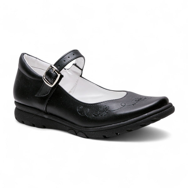 Zapato Escolar Para Dama Color Negro Estilo 0480