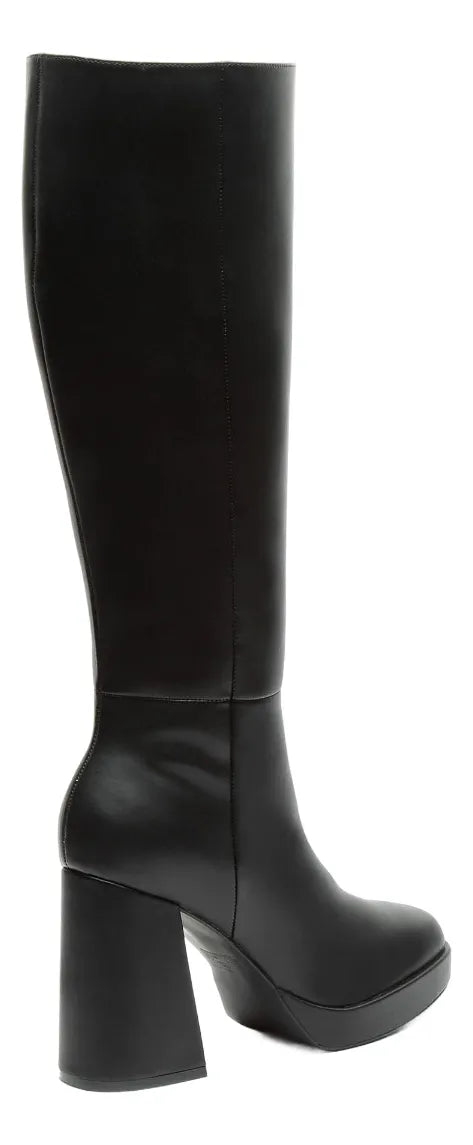 Bota Latte Alta Con Tacón Para Mujer Bella Shoes 25505 O-i