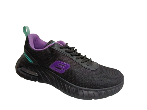 Tenis Deportivo para Dama Color Negro y Morado - Modelo 0690