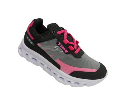 Tenis para Dama TIME 2419-3 Comodidad y Estilo en Rosa y Negro