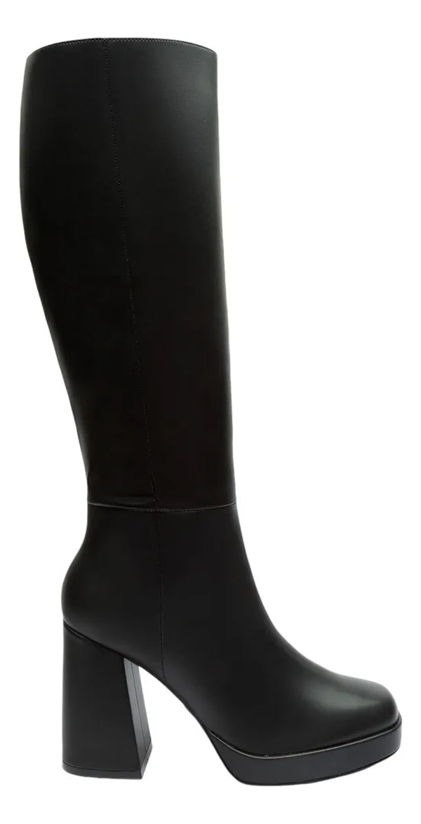 Bota Latte Alta Con Tacón Para Mujer Bella Shoes 25505 O-i