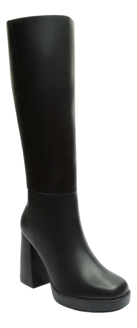 Bota Latte Alta Con Tacón Para Mujer Bella Shoes 25505