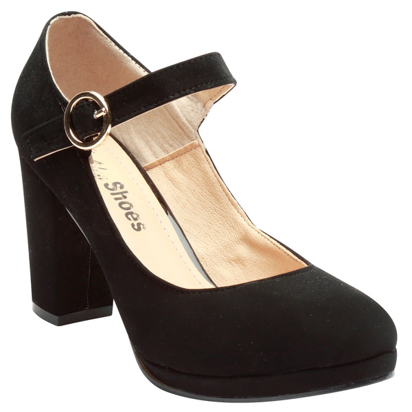Zapato Vestir Con Tacón En Color Negro Para Mujer 8022 O-i
