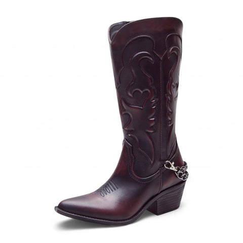 Bota Alta Vaquera Para Dama Estilo 8028