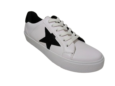 Tenis de Dama Modelo S7000 con Estrella Negra - Estilo y Comodidad en Cada Paso