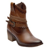 Botín Color Camel Vaquero Para Mujer Bella Shoes 0858 O-i