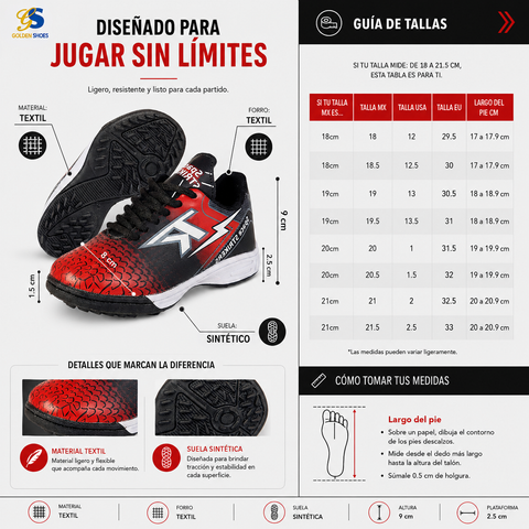 TENIS FUTBOL NIÑO GS 0090