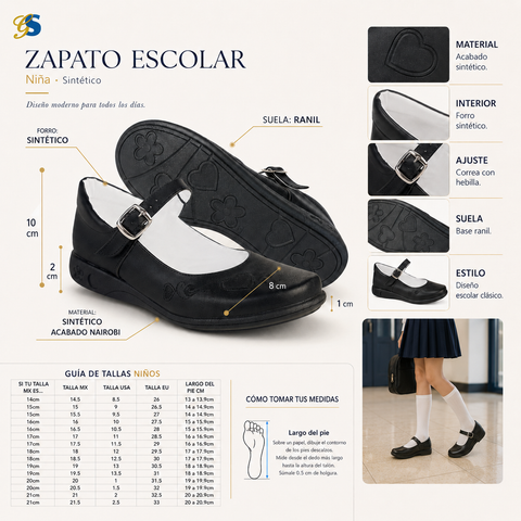 ZAPATO NIÑA GS 0492