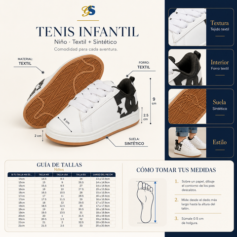 TENIS NIÑO GS 6060
