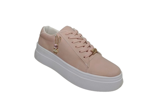 Tenis Rosas de Plataforma con Encanto de Conejito - Modelo 0445