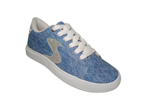 Teni Casual de Mujer Modelo 0054 con Diseño de Mezclilla y Detalles Brillante