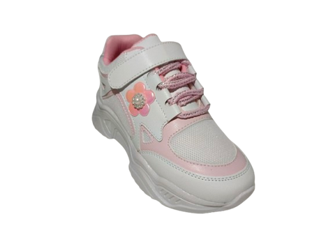 Tenis de Niña Modelo 0625: Comodidad y Estilo en Rosa y Blanco