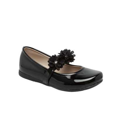 BALERINA CASUAL PARA NIÑA COLOR NEGRO BELLA SHOES ESTILO 0602