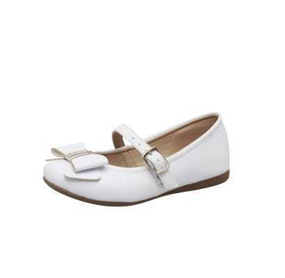 BALERINA CASUAL PARA NIÑA COLOR BLANCO BELLA SHOES ESTILO 0102