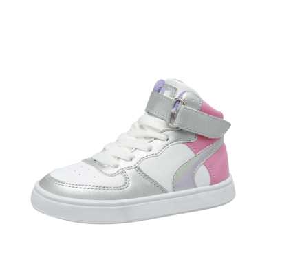 TENIS CASUAL PARA NIÑA COLOR PTA BCO CHICLE BELLA SHOES ESTILO F-22