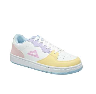 TENIS CASUAL DAMA COLOR BCO BETUN LILA DOLLY SAETTA PREMIER ESTILO 8033-15