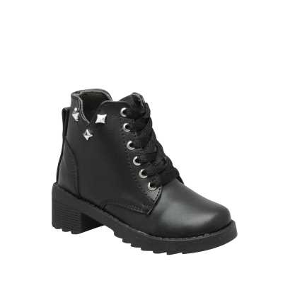 BOTA CASUAL PARA NIÑA COLOR NEGRO BELLA SHOES ESTILO 0560